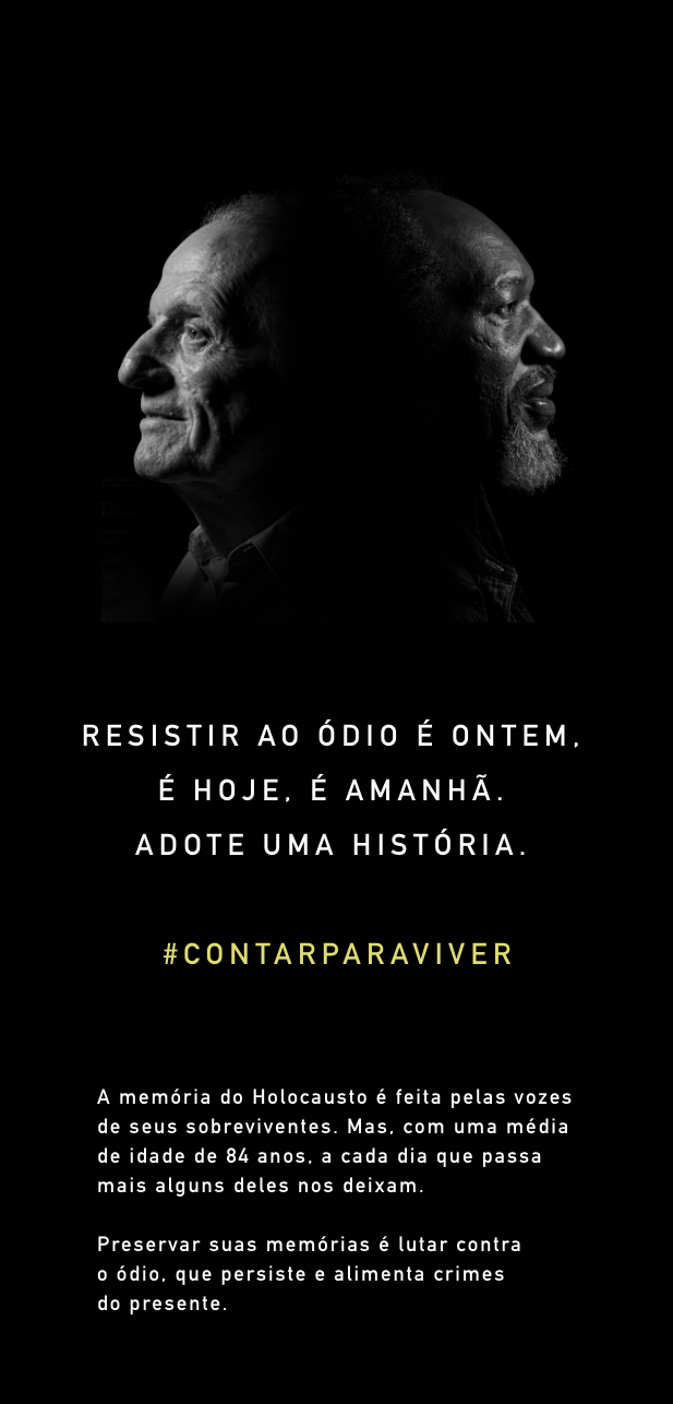 Resistir ao ódio é ontem. É hoje. É amanhã. Adote uma história. #contarParaViver.